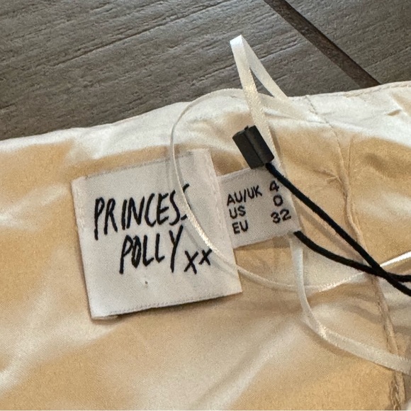 Princess Polly Marianna Top in Champagne New with Tags Size 0 Club Rave - Picture 5 of 6